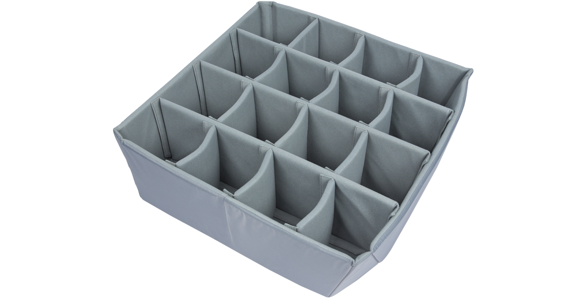 Think Tank iSeries 2424-10 Divider Set accessory kit featuring adjustable padded compartments for secure and customizable storage solutions.