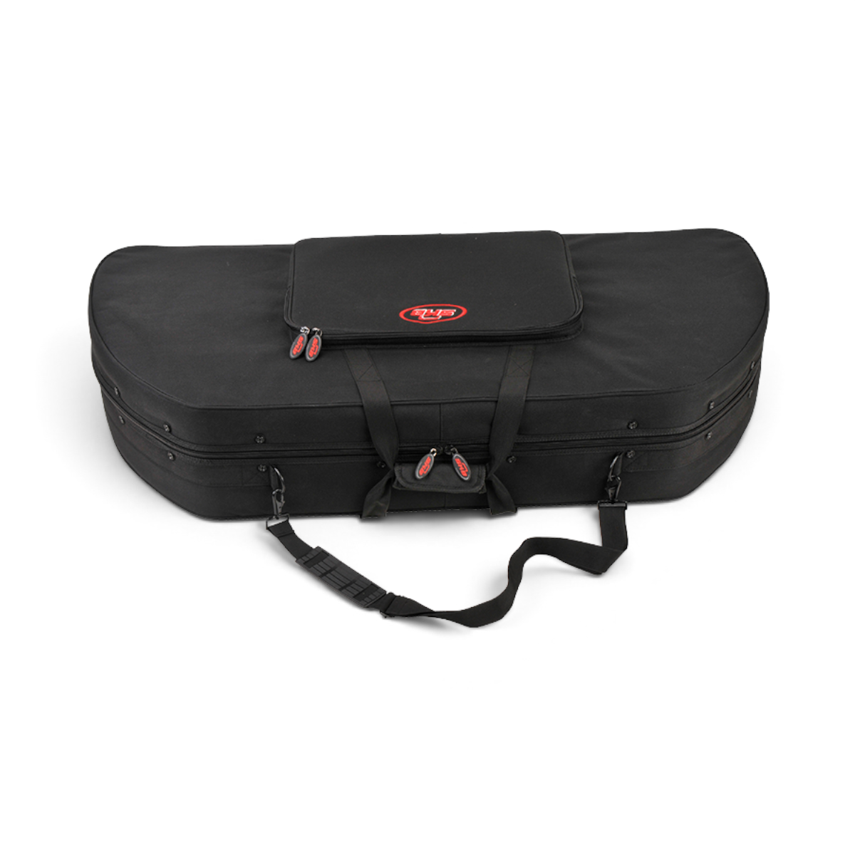 SKB Cases Hybrid 4120 large black ballistic nylon bow case with accessory pouch and shoulder strap