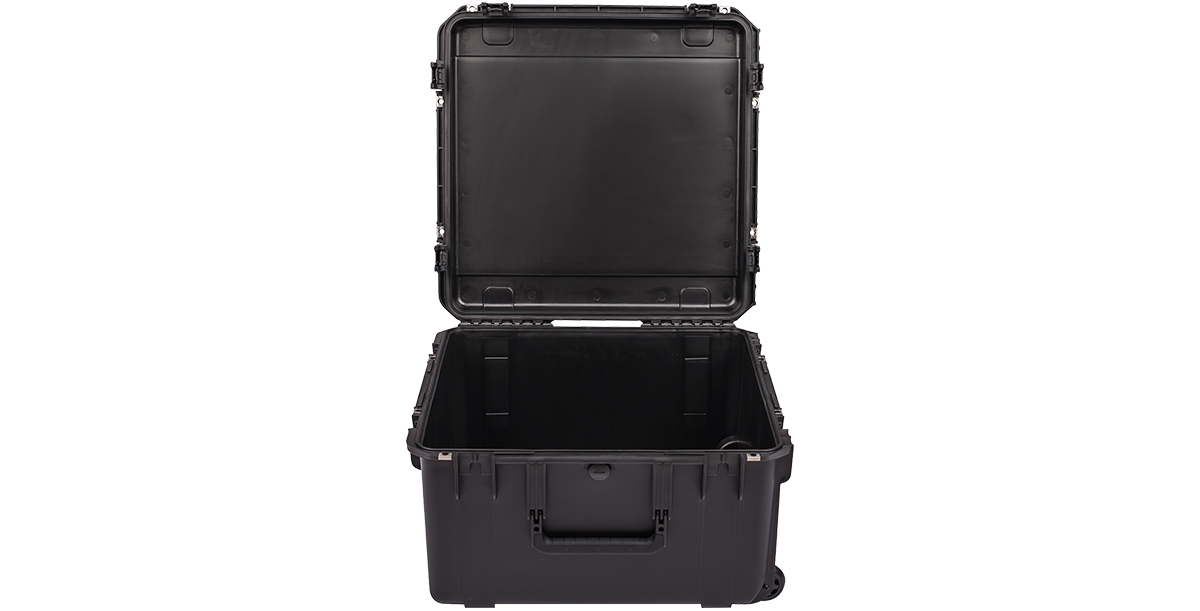 Durable iSeries Waterproof Case open front view, ideal for protecting household vacuum accessories from impact and moisture.