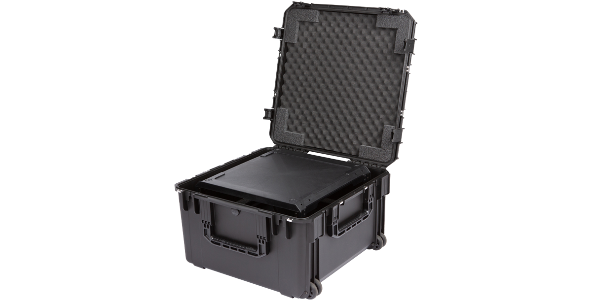 20" Fly Rack Case - iSeries Injection Molded open with foam-lined lid, showcasing protective interior for sensitive gear.