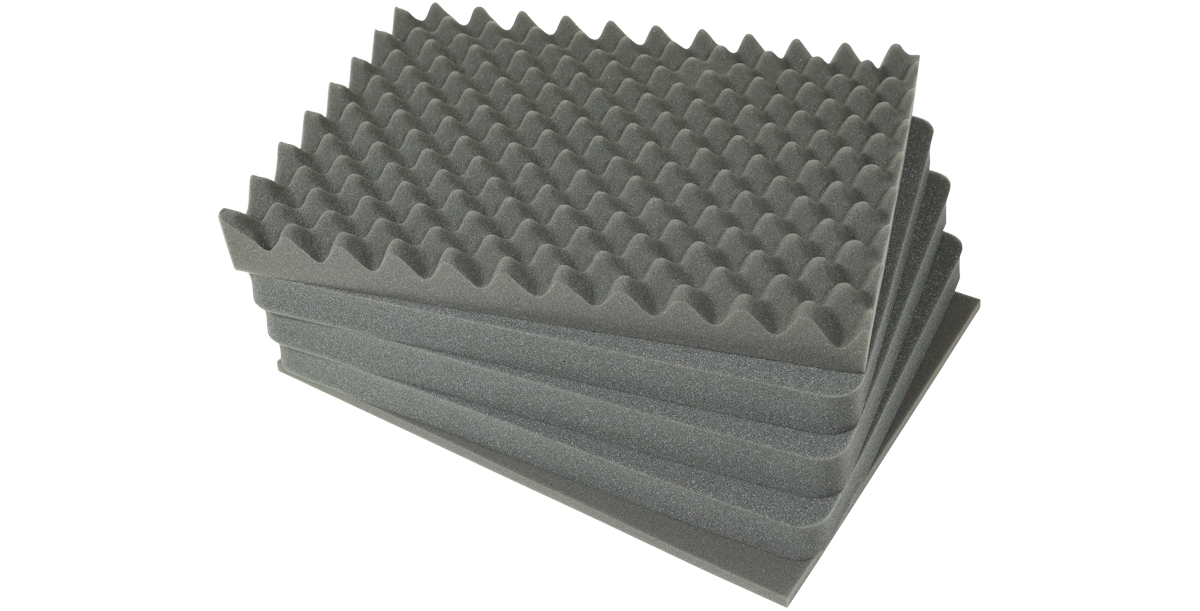 Cubed foam replacement for iSeries 2015-7 cases, custom fit accessory with layered protective foam ideal for single lid case inserts.