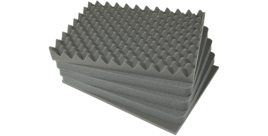 Cubed foam replacement for iSeries 2015-7 cases, custom fit accessory with layered protective foam ideal for single lid case inserts.