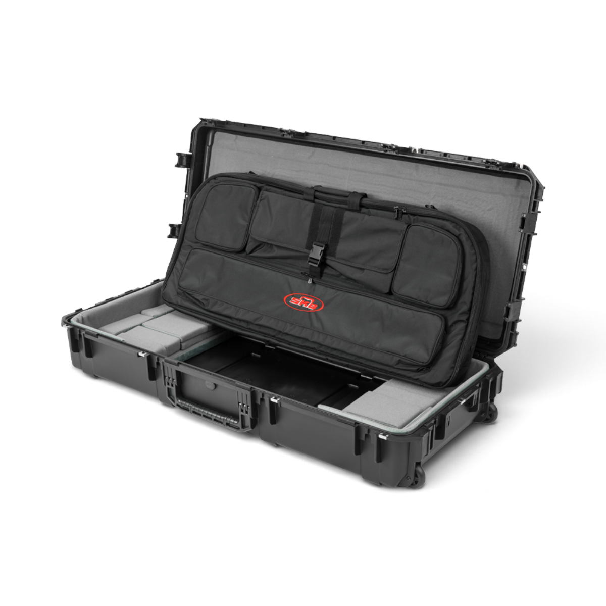 SKB Cases iSeries 4719-8 hard shell travel case with internal soft archery backpack insert