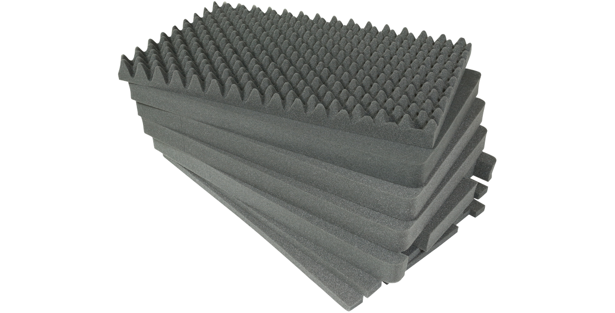 Cubed foam insert for iSeries 2918-10 cases with customizable grid design. Ideal accessory for secure storage and protection of case contents.