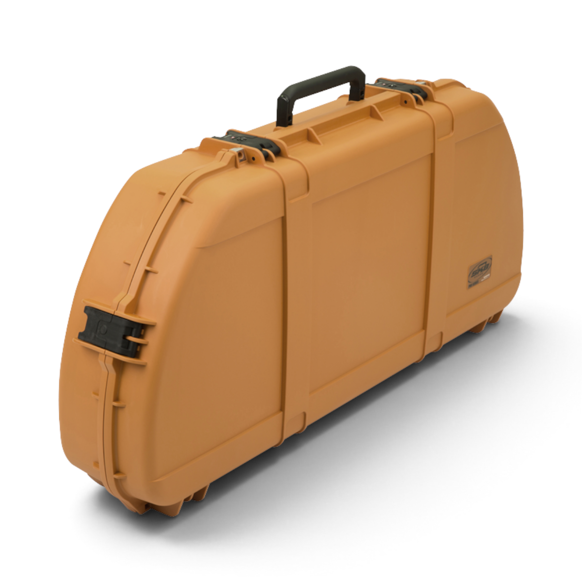 SKB Cases Pro Series coyote brown waterproof shaped bow case with TSA-approved locking latches and carry handle.
