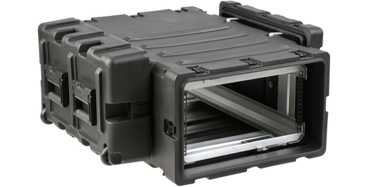 5U 30-inch shockproof rack with removable chassis and MIL-STD 810H plastic, ideal for secure electronics transport and storage.