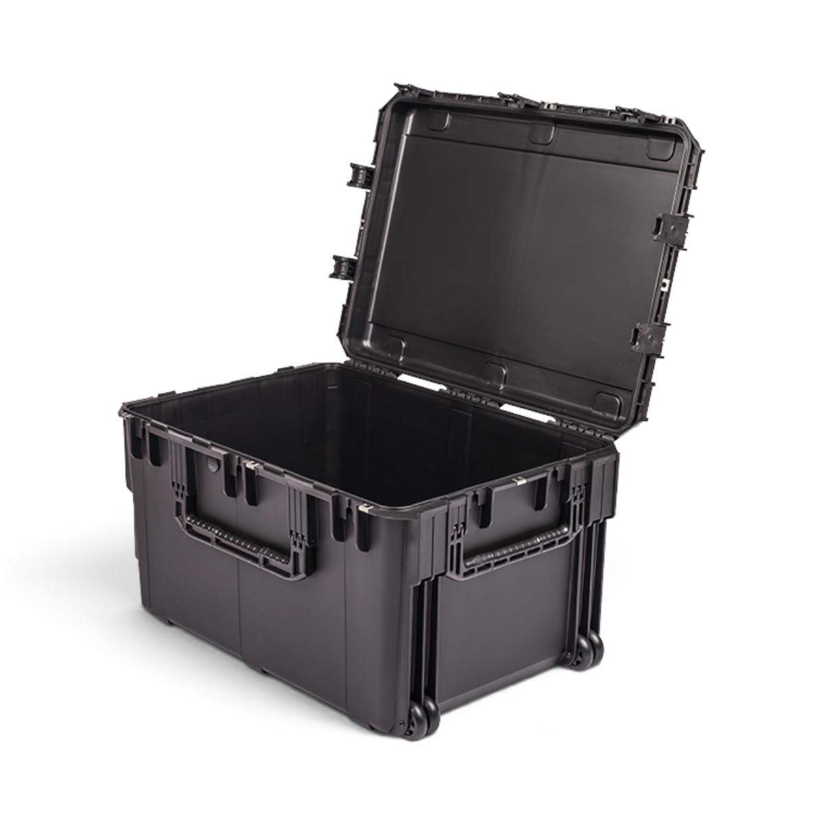 SKB Cases iSeries 3021-18 black waterproof injection molded polypropylene equipment case with open lid
