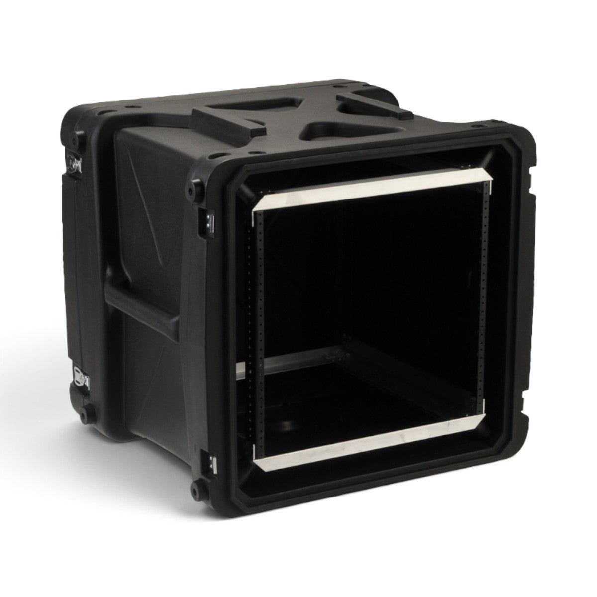 SKB Cases 10U 20-inch deep rSeries shock rack in black with internal frame and shock absorbers