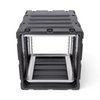SKB Cases 11U 24-inch deep shock rack in black, featuring a rugged roto-molded shell and square-hole rack rails.