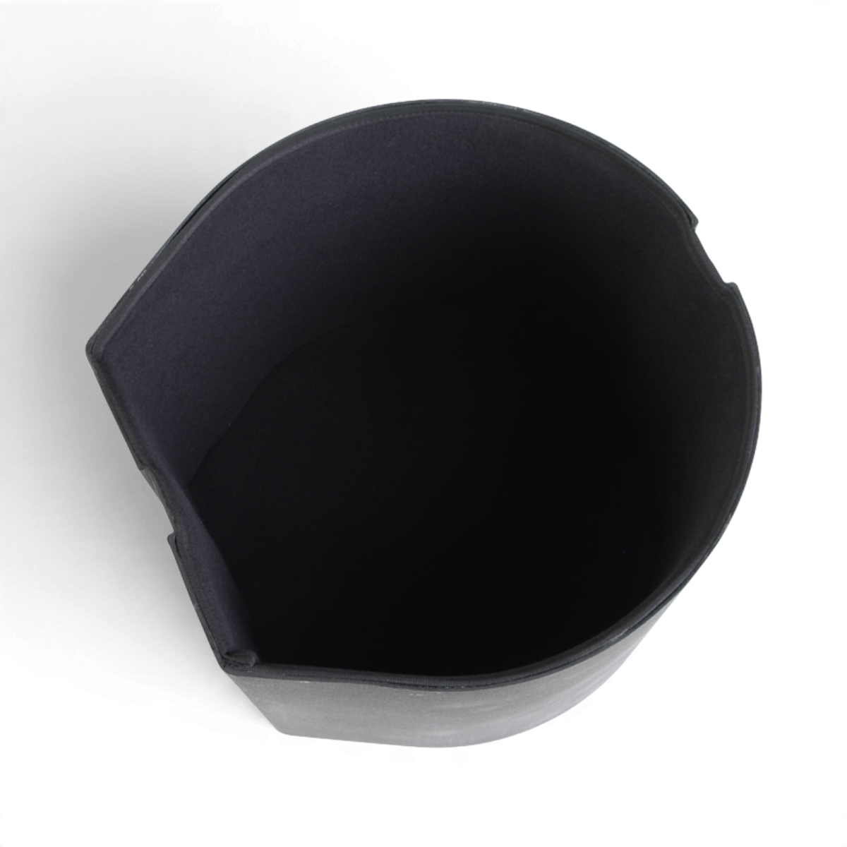 SKB Cases 11 x 13 roto-molded D-shaped drum case with a black padded interior, viewed from above.