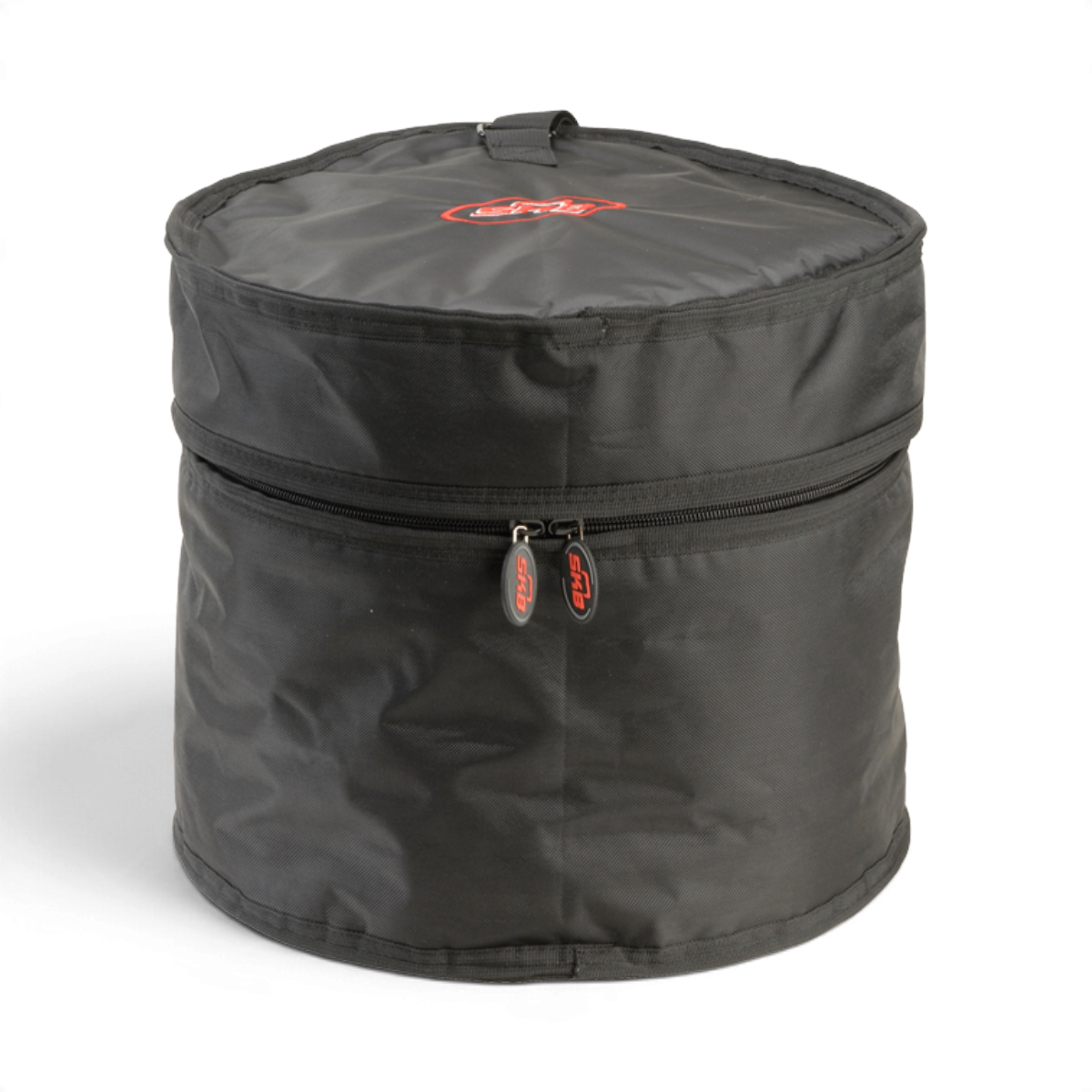SKB Cases 11 x 13 tom drum gig bag in black ballistic nylon with heavy duty dual zippers and red logo branding