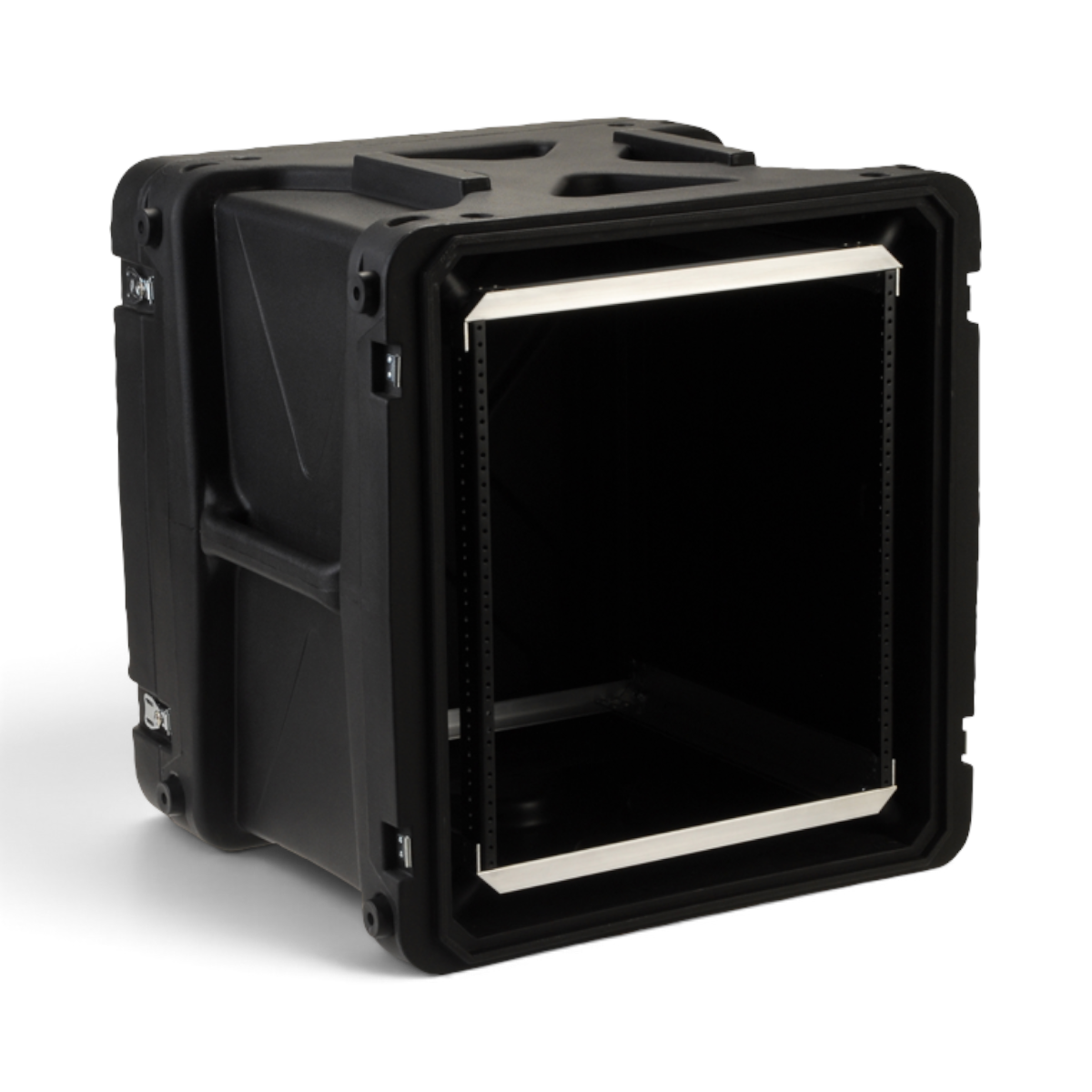 SKB Cases 12U 20-inch deep rSeries shock rack in black with internal frame and elastomer shock absorbers