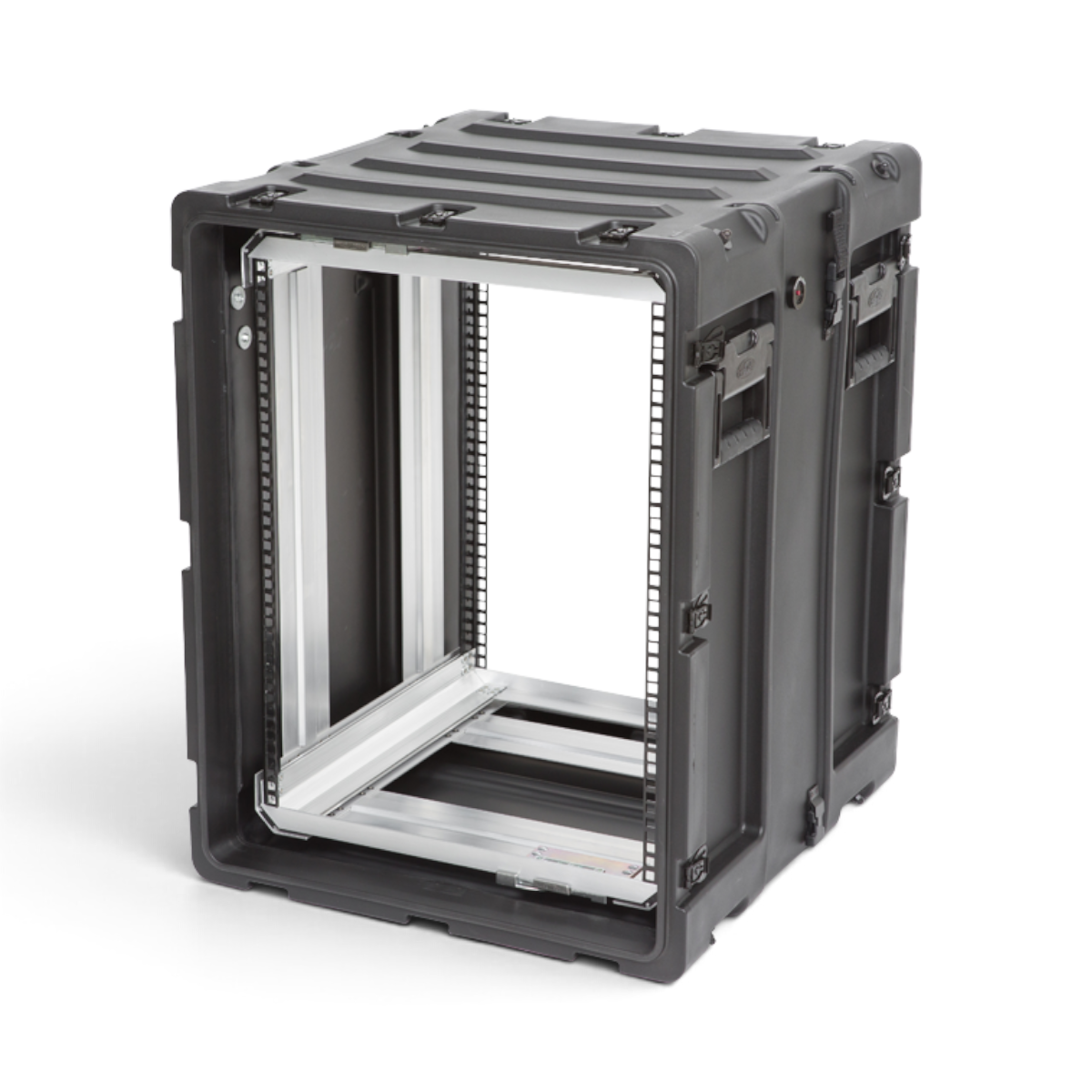 SKB Cases 14U 20-inch deep black shock rack with removable interior frame and rugged roto-molded protective shell