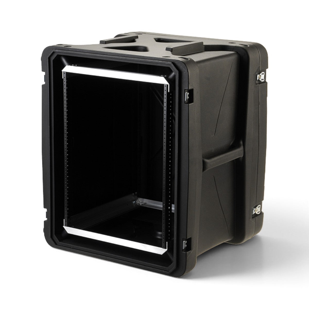 SKB Cases 14U 20-inch deep rSeries shock rack in black with internal frame and elastomer shock absorbers
