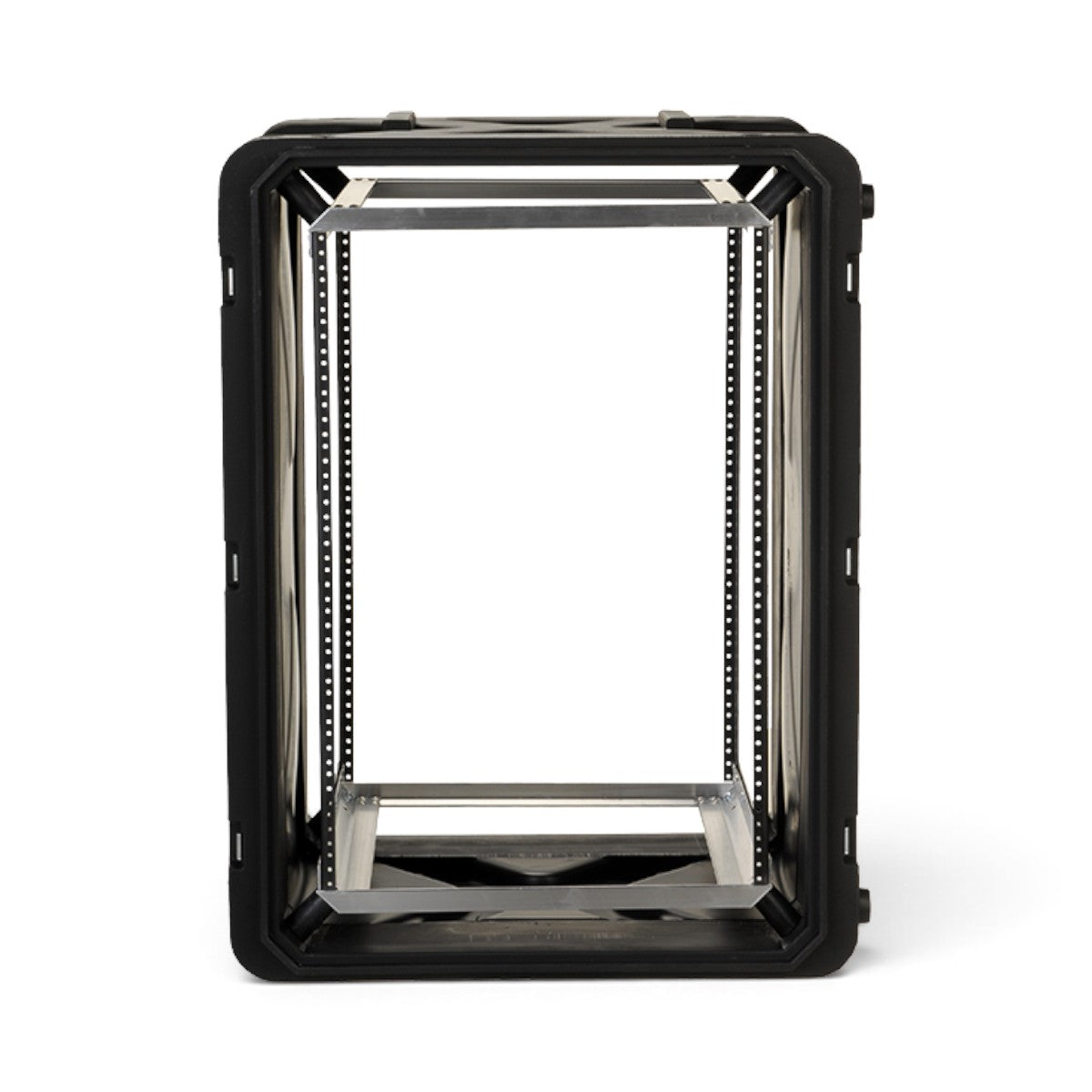 SKB Cases 16U 20-inch deep shockmount rack with internal metal frame and elastomer shock absorbers in black