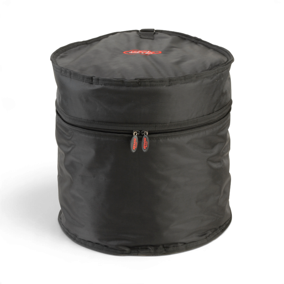 SKB Cases 16 x 16 floor tom drum gig bag in black ballistic nylon with heavy-duty dual zippers and ergonomic handle.