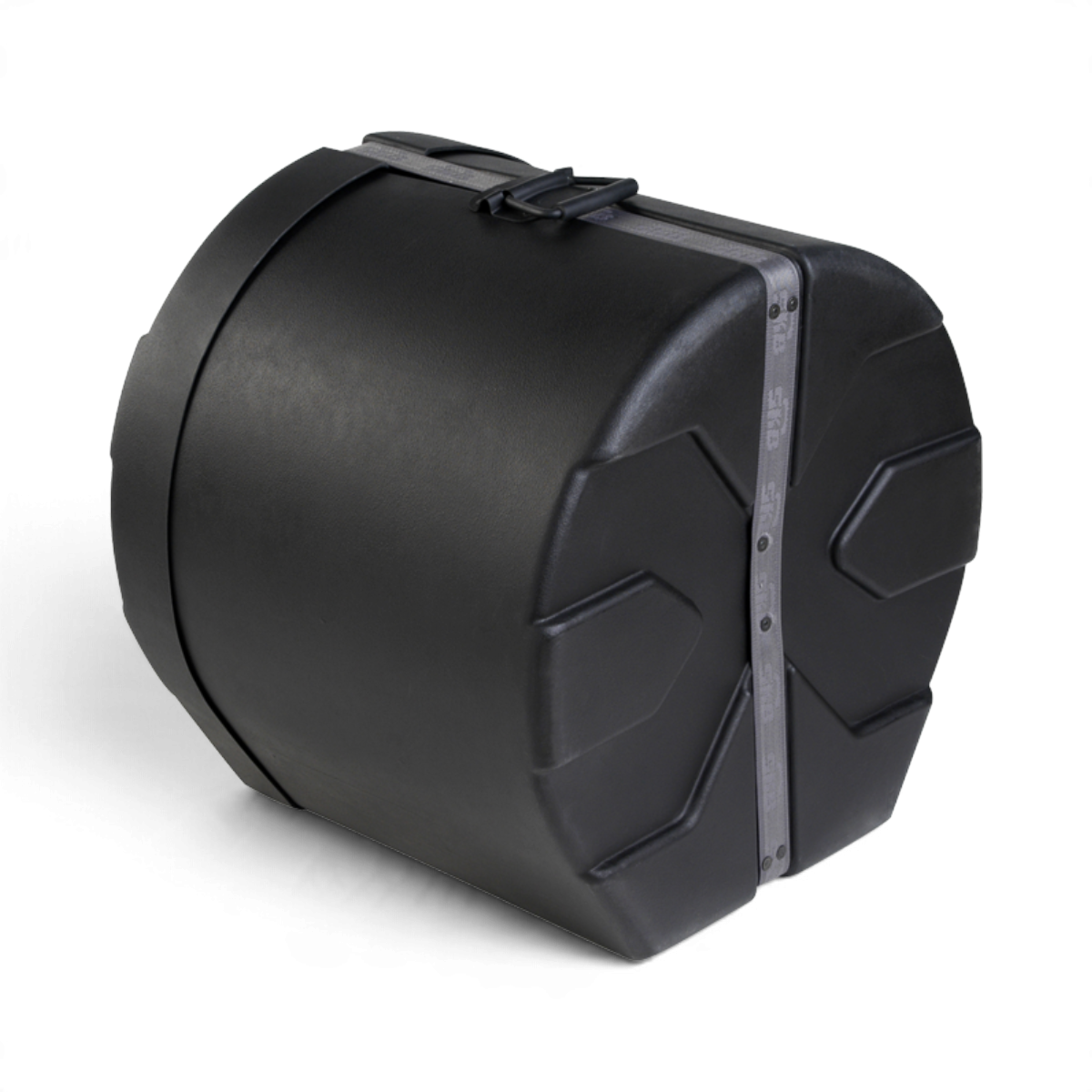 SKB Cases 16 x 18 floor tom drum case in black with a durable roto-molded D-shaped design and secure strap closure.