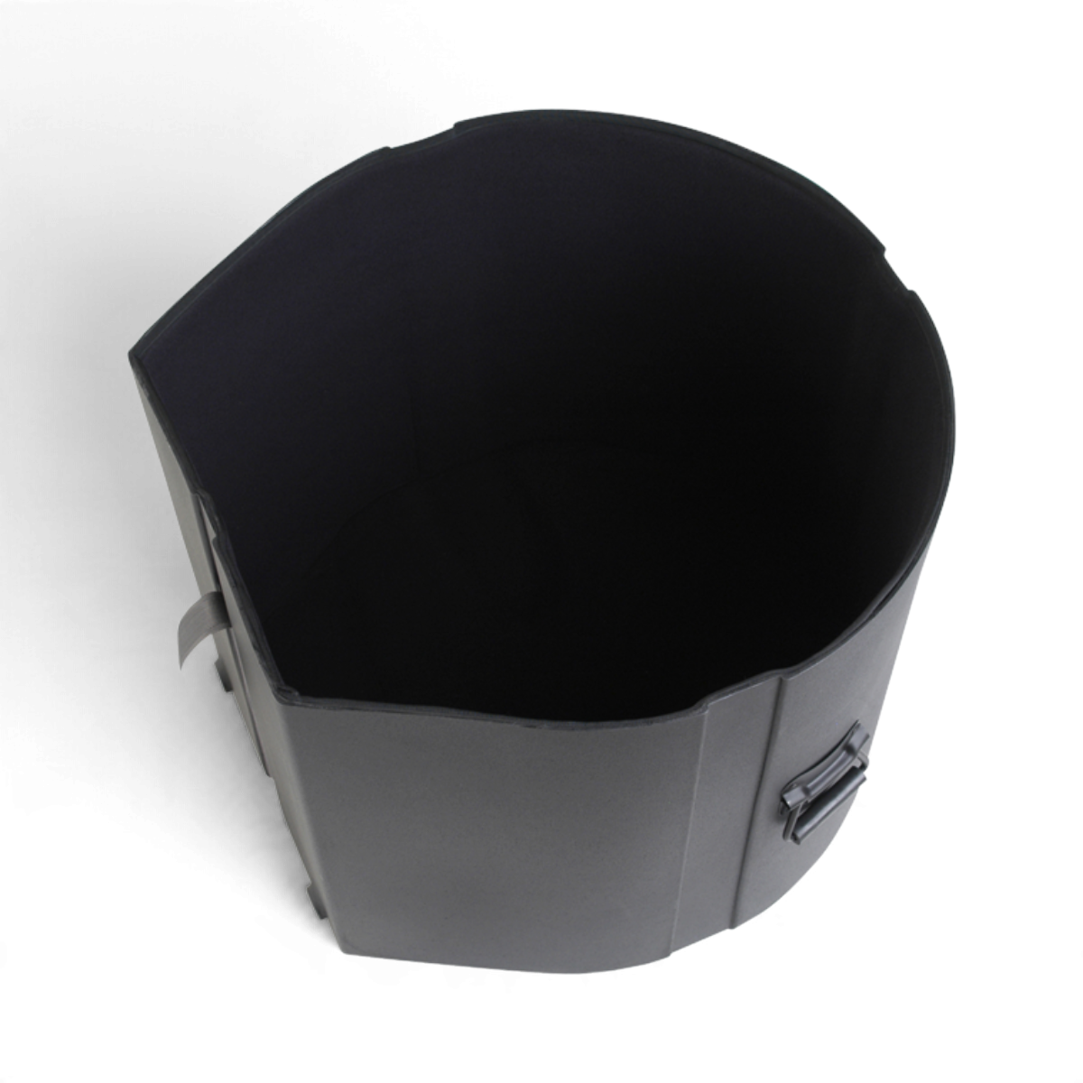 SKB Cases 16 x 22 roto-molded D-shaped bass drum case with padded interior and durable black exterior finish.