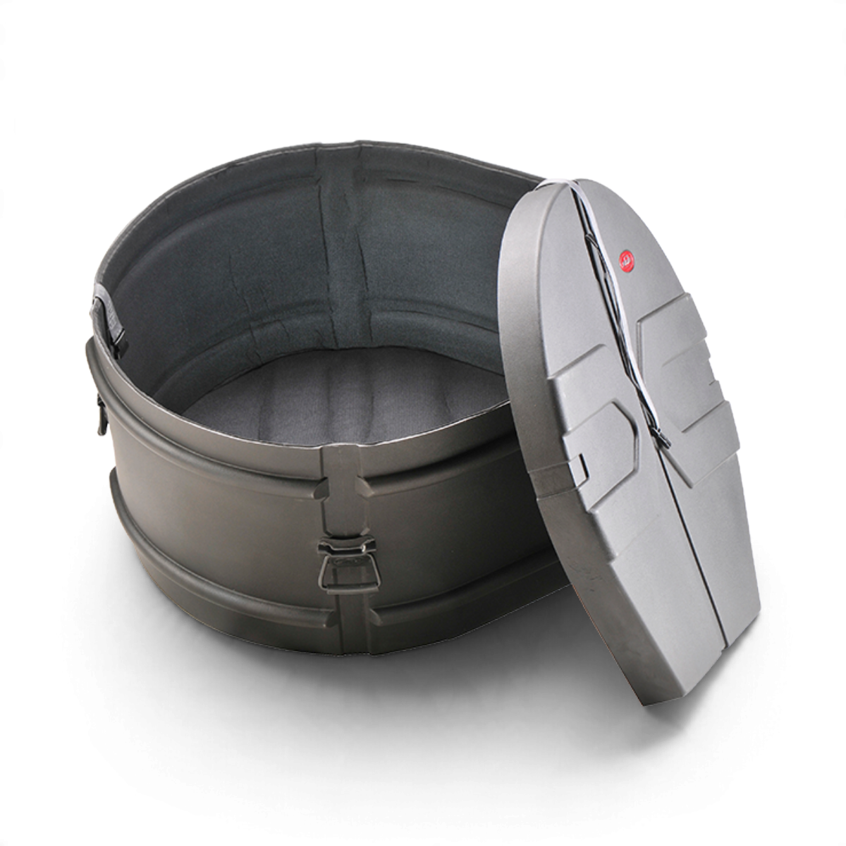 SKB Cases 16 x 30 marching bass drum case with a durable roto-molded D-shaped design and padded interior.