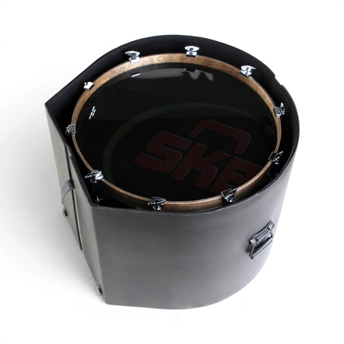 SKB Cases 18 x 24 roto-molded D-shaped bass drum case with padded interior and sure grip handles