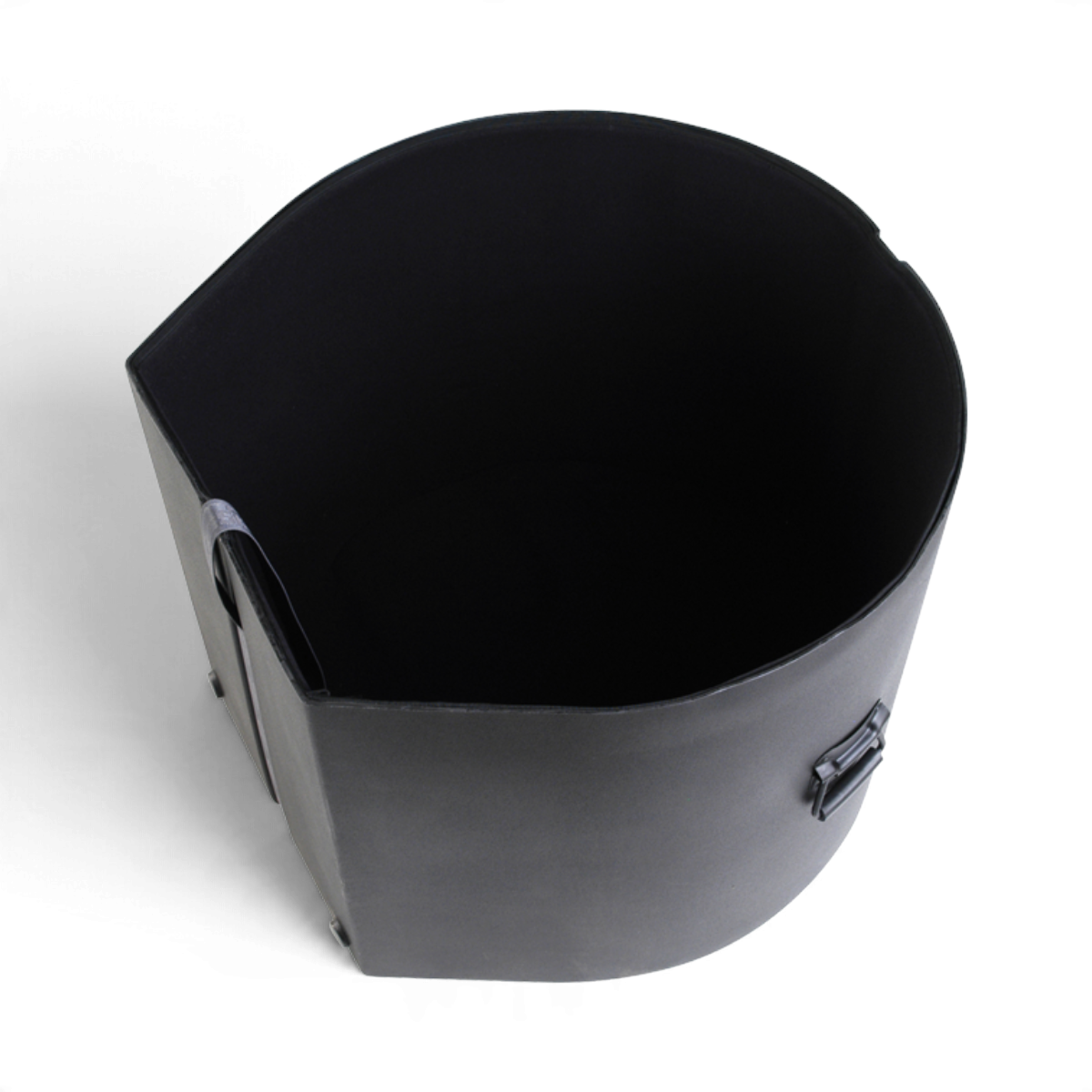 SKB Cases 18 x 24 roto-molded black D-shaped bass drum case with padded interior and sturdy side grip handles