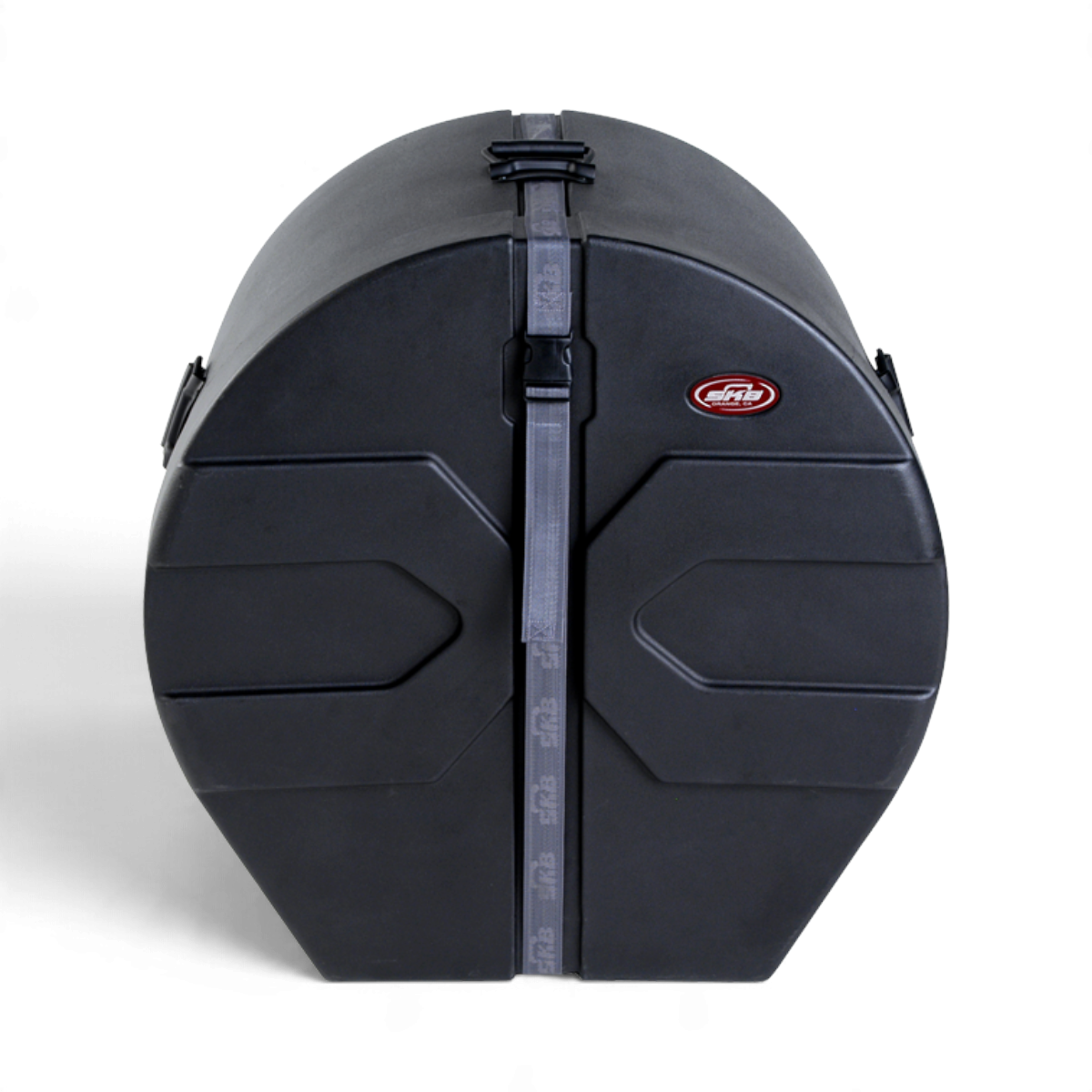 SKB Cases 18 x 24 roto-molded black bass drum case with Roto-X pattern and secure strap closure