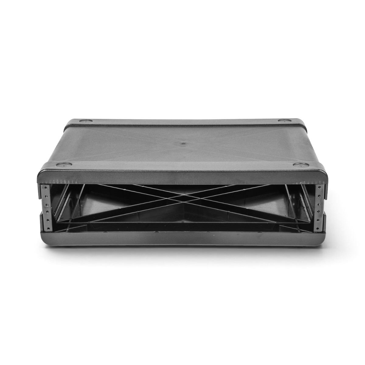 SKB Cases 2U injection molded 13-inch deep rack frame with threaded steel rails for modular equipment storage