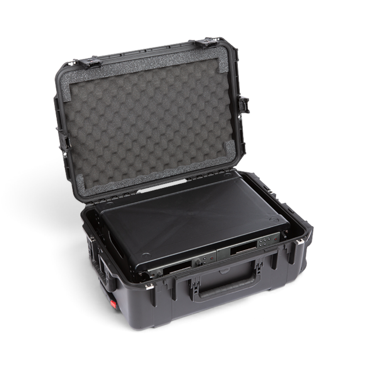 SKB Cases 2U iSeries injection molded waterproof fly rack with removable rack frame and protective foam interior