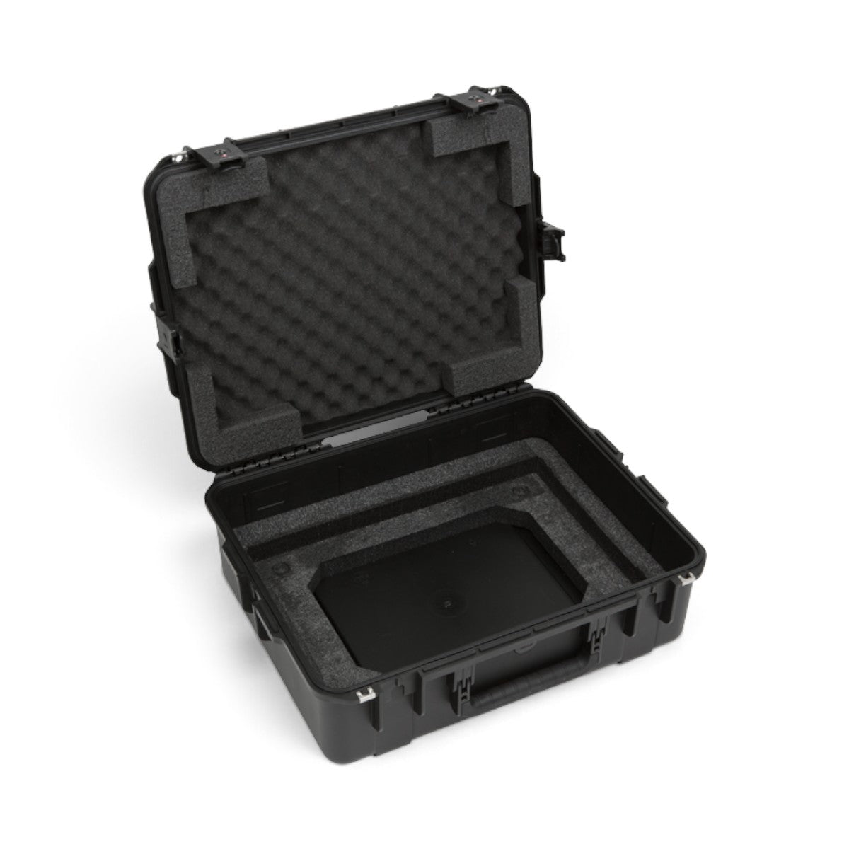 SKB Cases 2U iSeries injection molded waterproof fly rack with protective foam interior and open lid