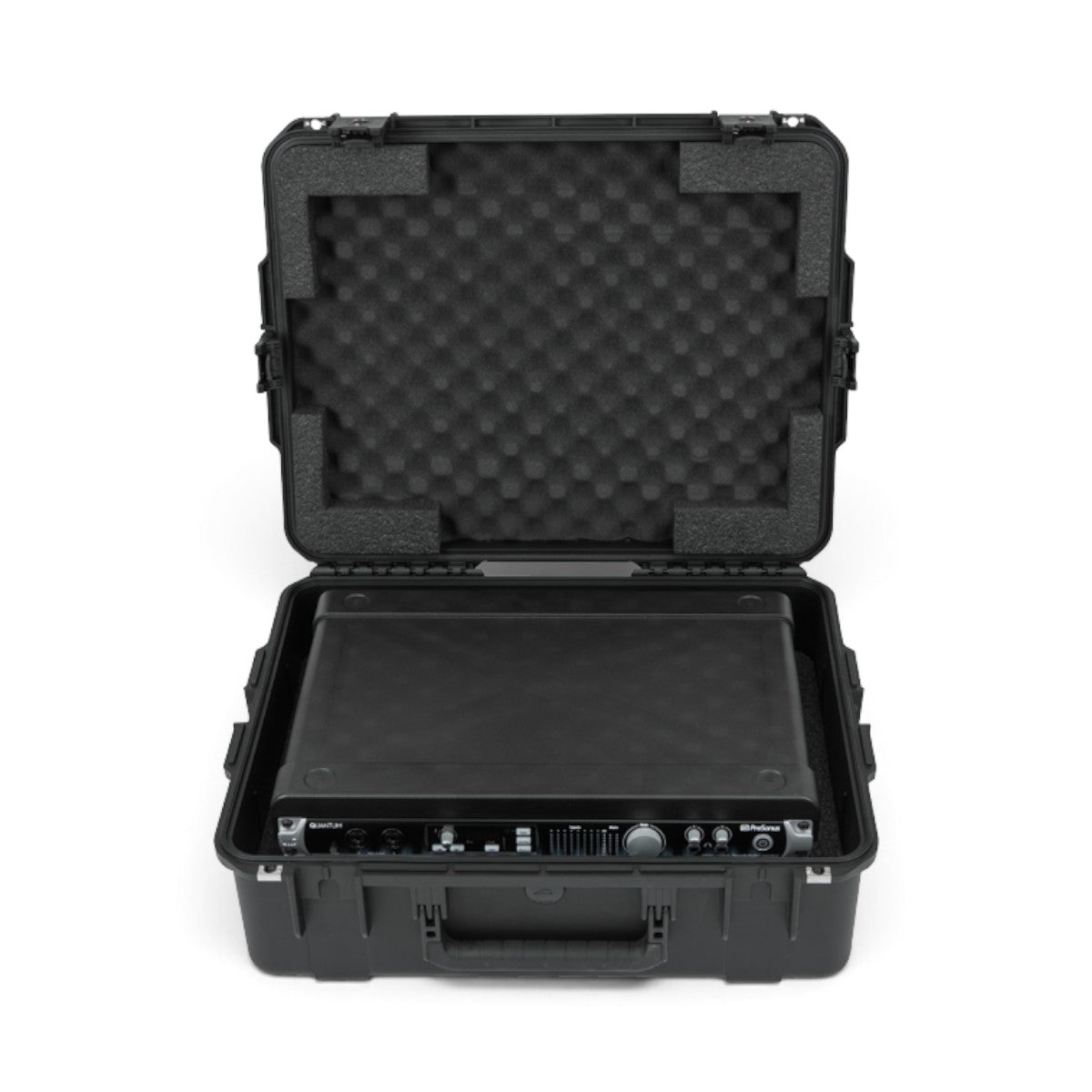 SKB Cases 2U iSeries injection molded waterproof fly rack with internal rack frame and protective foam lining