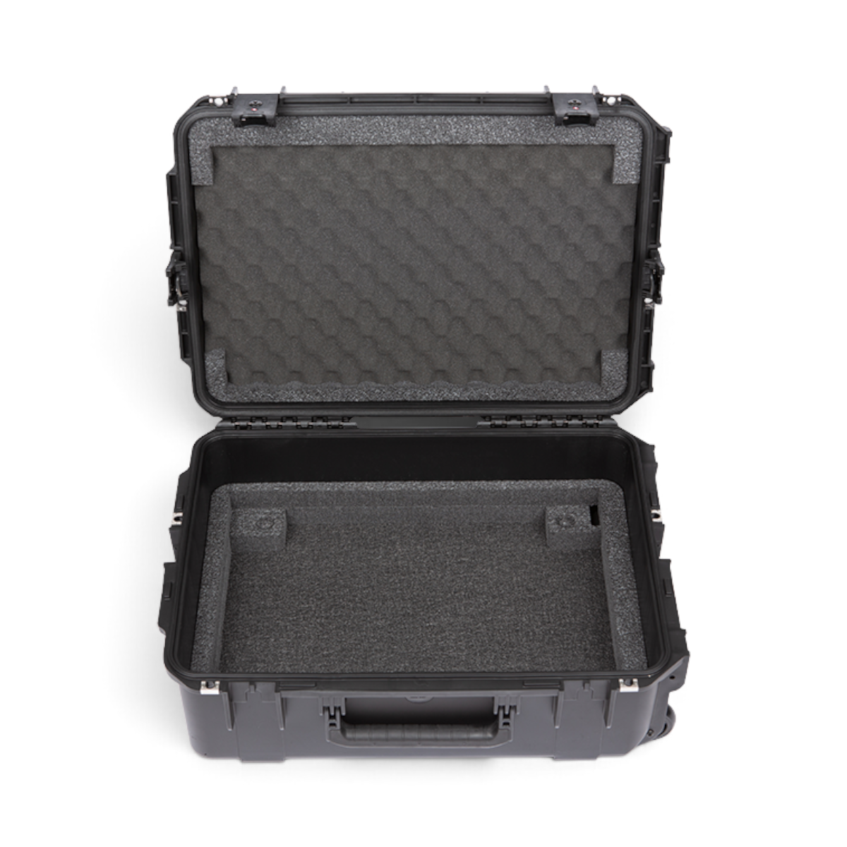 SKB Cases 2U iSeries injection molded waterproof fly rack with protective foam interior for delicate equipment