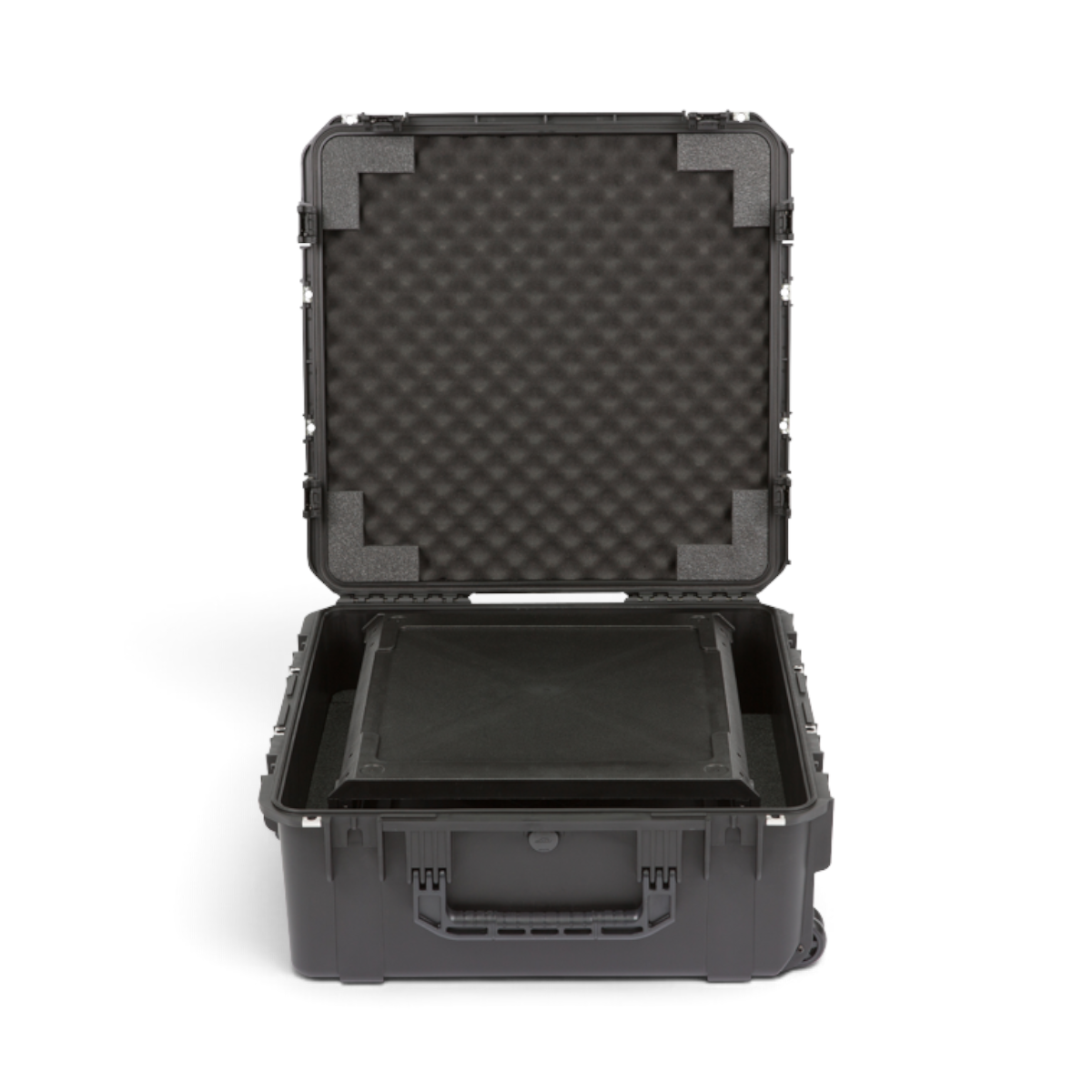 SKB Cases 3U iSeries injection molded waterproof fly rack with protective foam interior and open lid