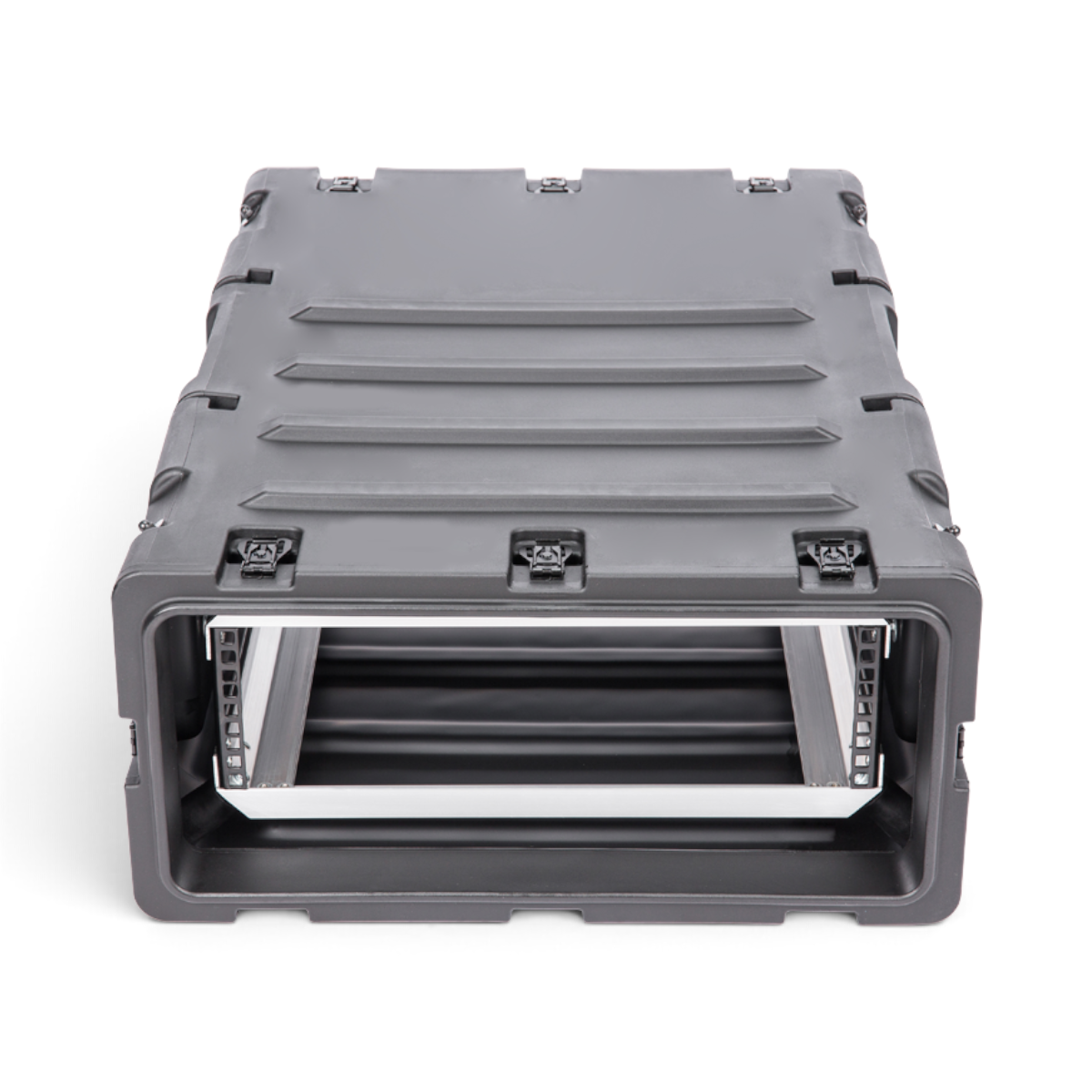 SKB Cases 3U 30-inch deep shock rack in black with a rugged roto-molded shell and internal metal rack rails.