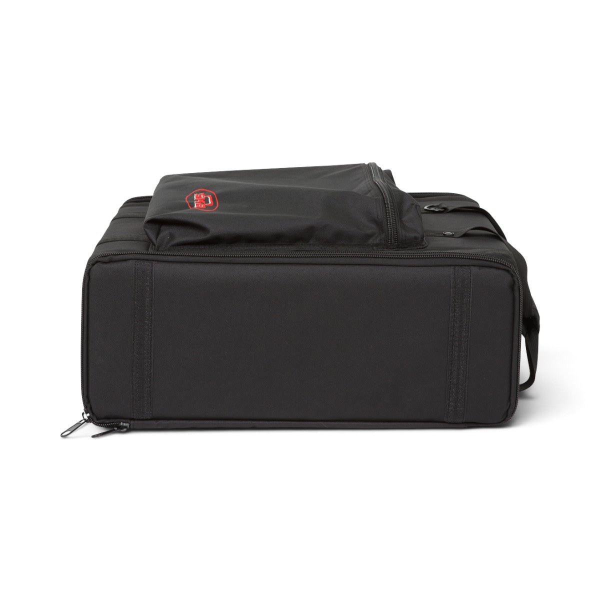 SKB Cases 3U soft rack bag in black nylon with exterior zippered storage pouch and durable carry handle