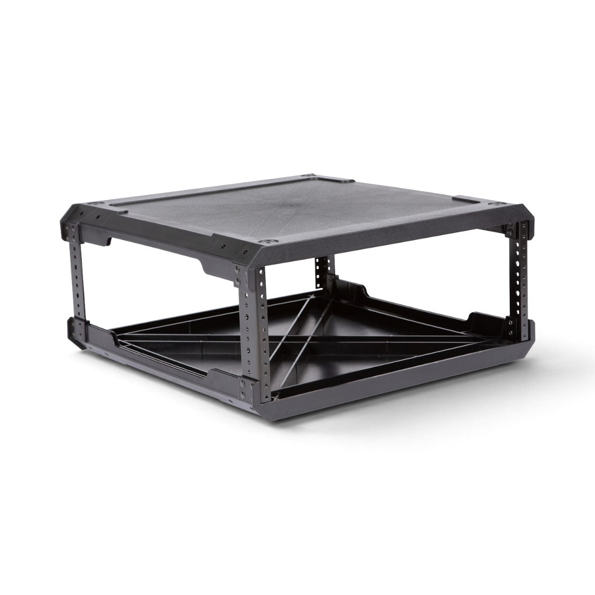 SKB Cases 4U injection molded 20-inch deep rack frame with threaded steel rails for modular equipment storage