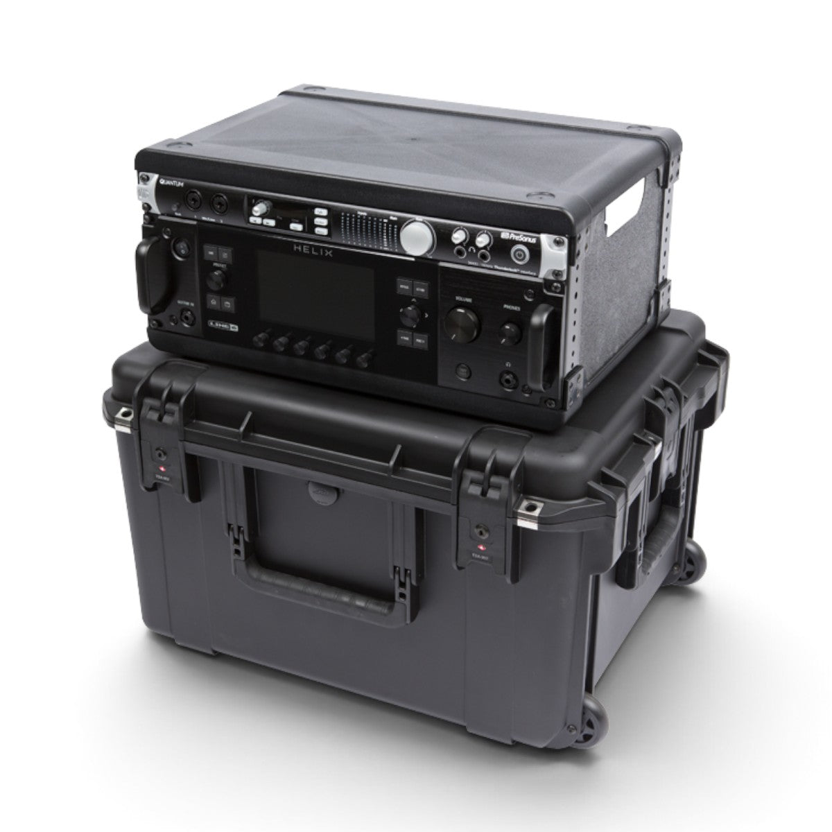 SKB Cases 4U iSeries injection molded fly rack with a removable rack frame and protective waterproof outer case.