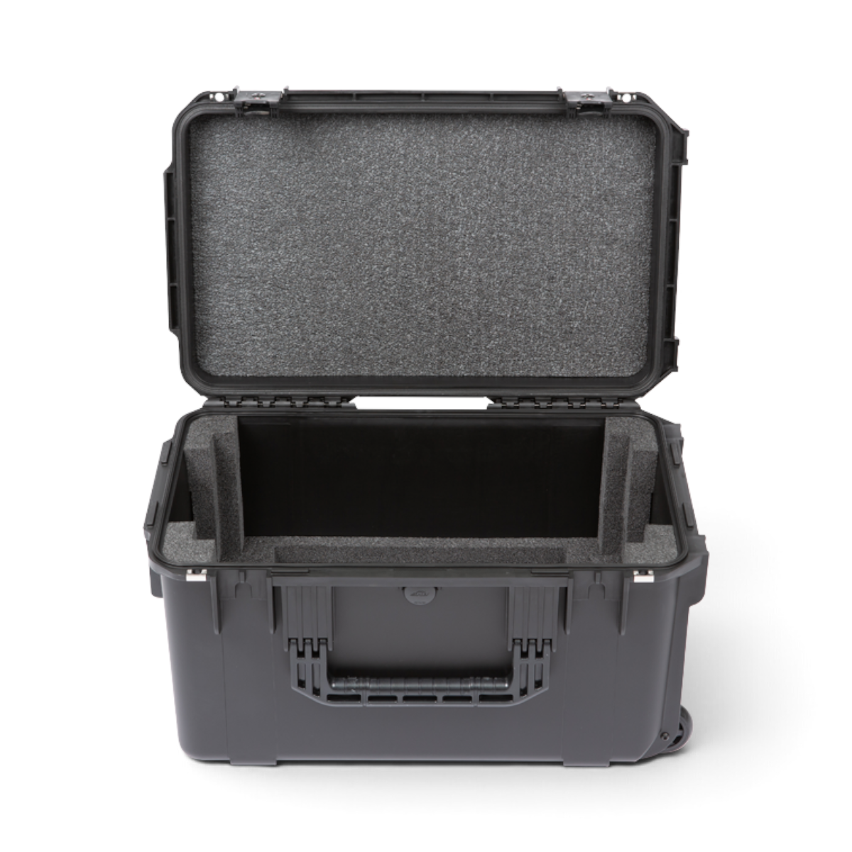 SKB Cases 4U iSeries shallow fly rack with black injection molded waterproof shell and protective interior foam