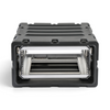 SKB Cases 4U 24-inch deep shock rack in black with a removable interior frame and rugged roto-molded shell.