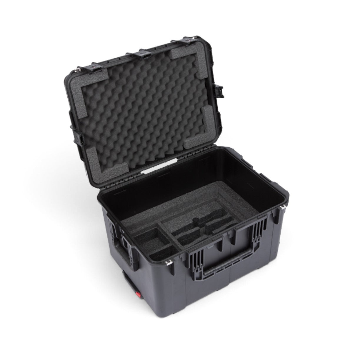 SKB Cases 4U iSeries wireless microphone fly rack with black injection molded shell and protective foam interior