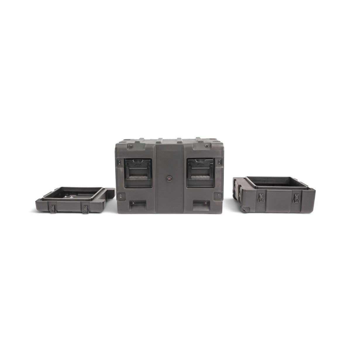 SKB Cases 5U 20-inch deep shock rack in black with removable front and rear lids and recessed hardware