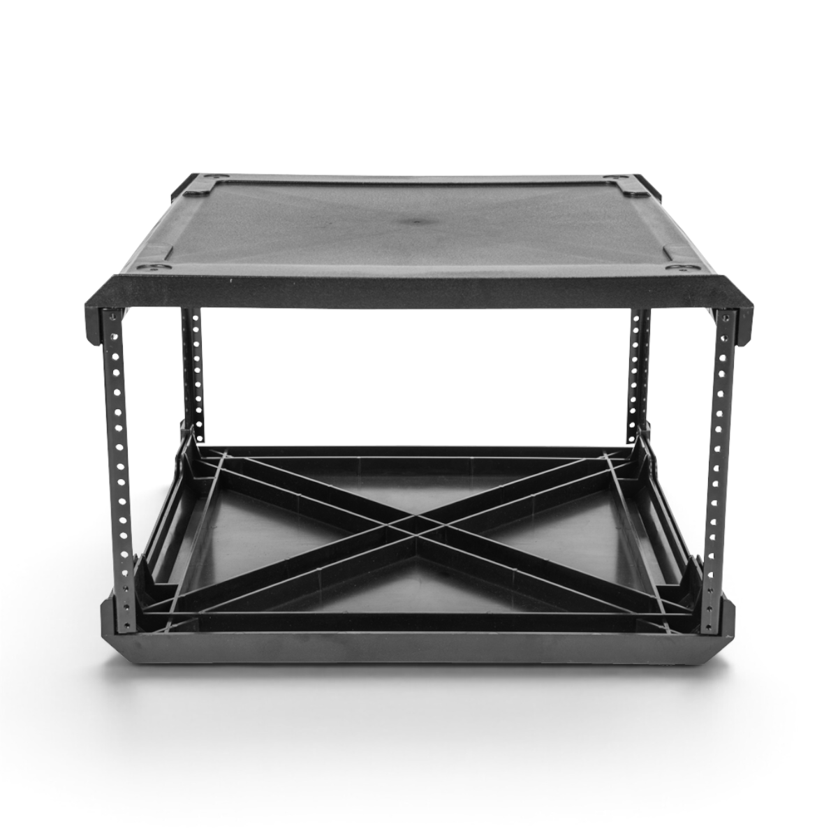 SKB Cases 6U injection molded 20-inch deep rack frame with threaded steel rails for modular equipment storage