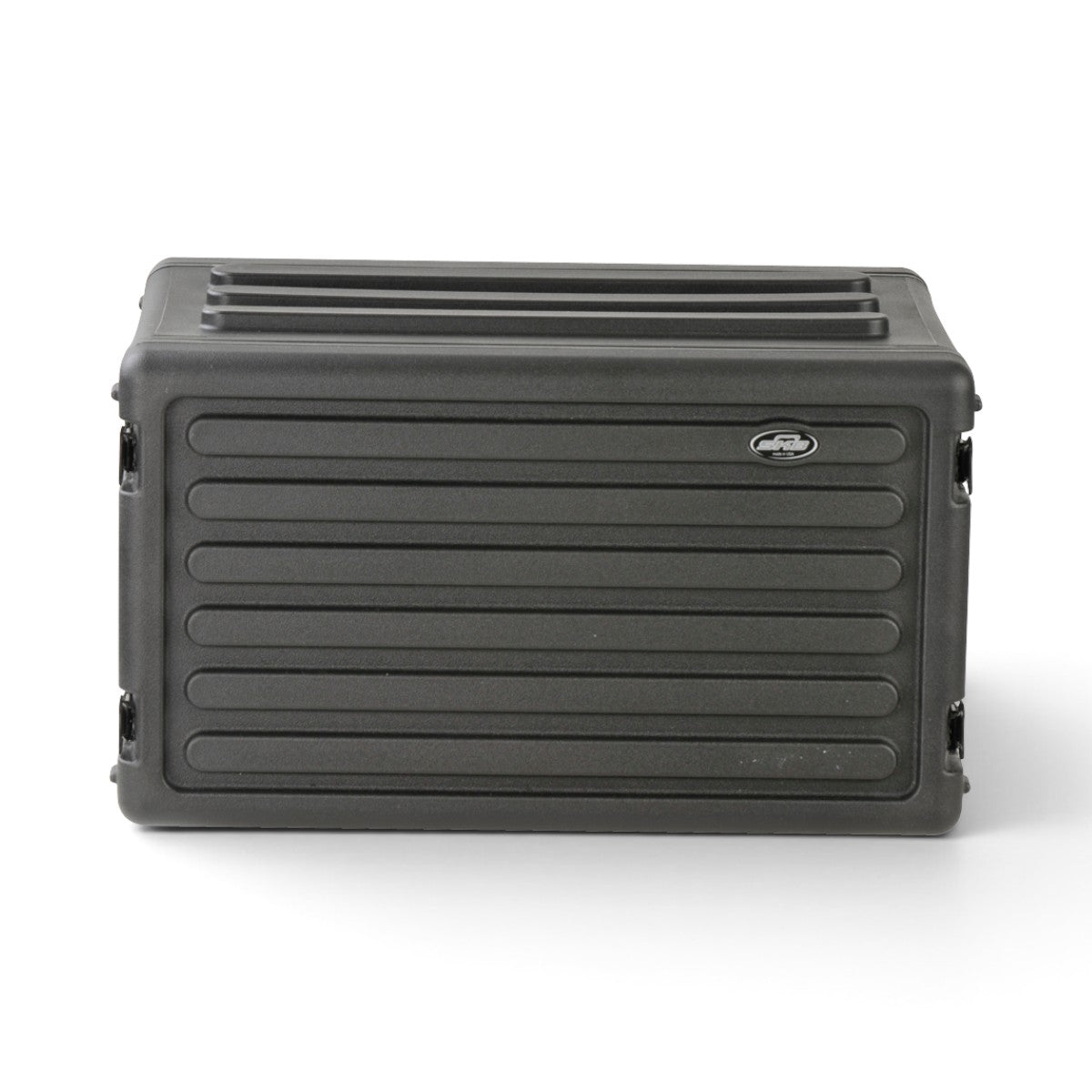 SKB Cases 6U rSeries shallow rack in black roto-molded polyethylene with front and rear lid bar design