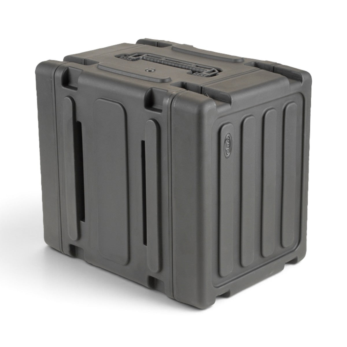 SKB Cases 8U 20-inch deep rSeries rolling shock rack in black with stackable molded design and pull handle