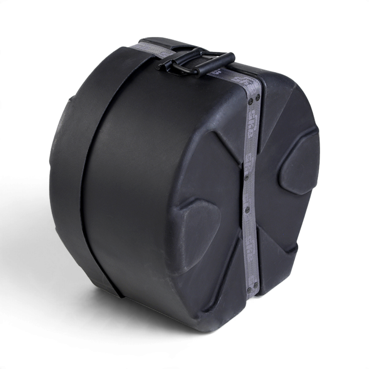 SKB Cases 8x14 inch roto-molded black drum case with D-shaped design, molded feet, and secure grey strap handle.
