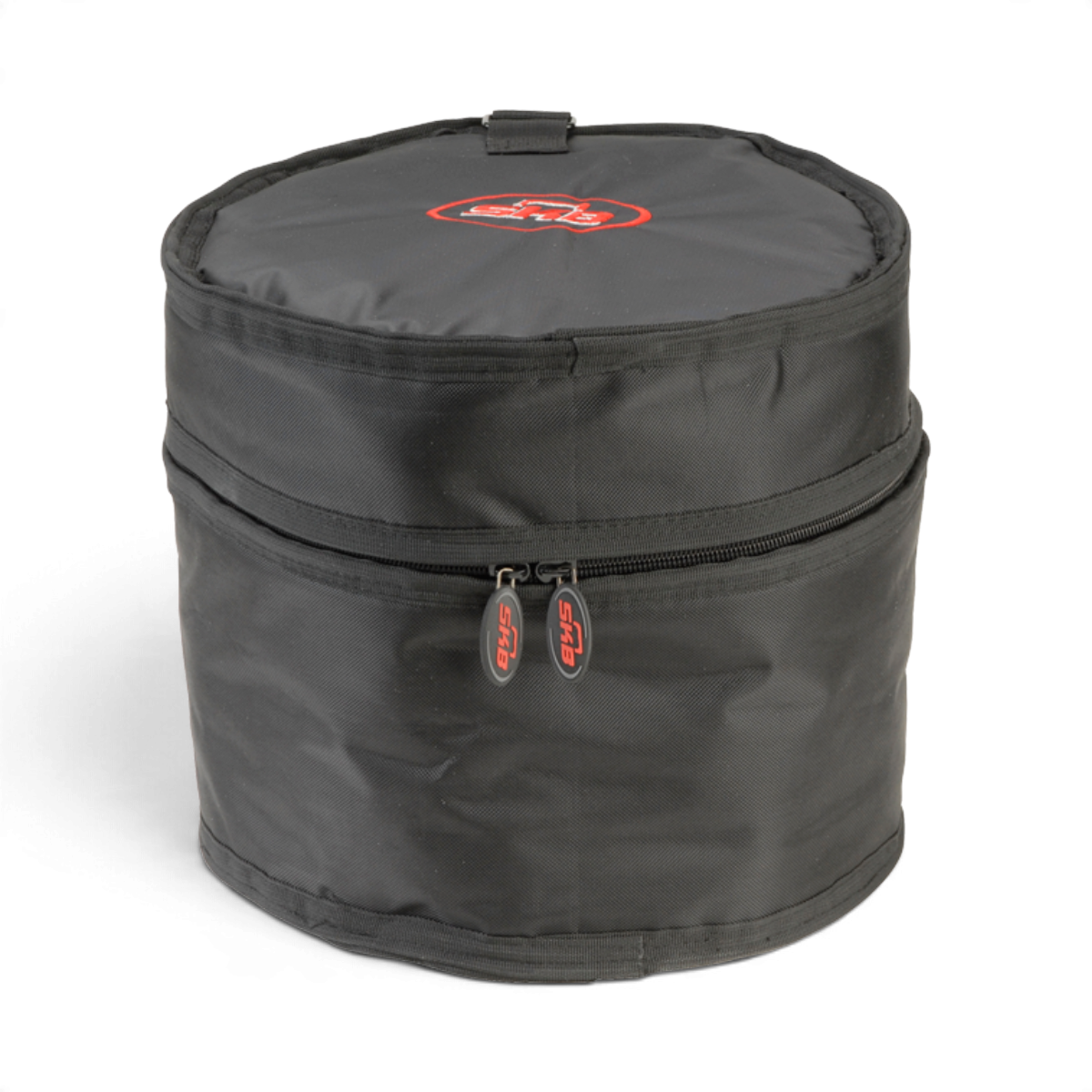 SKB Cases 9x13 inch tom drum gig bag in black ballistic nylon with red logo and heavy duty dual zippers