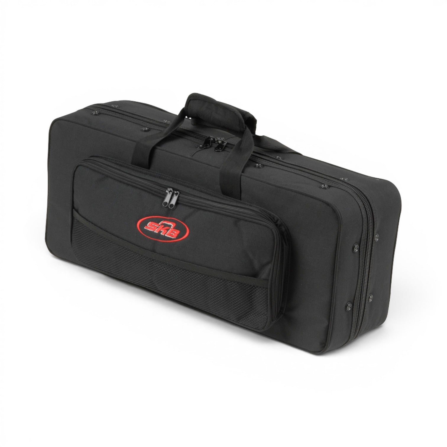 SKB Cases black nylon alto saxophone soft case with external accessory pocket and padded carrying handle