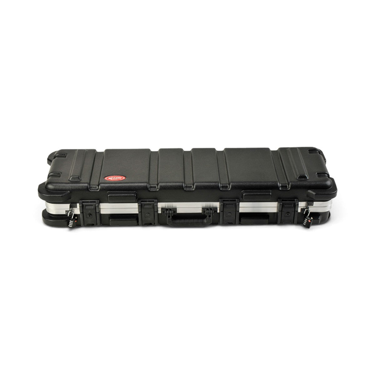 SKB Cases ATA short double rifle case in black HDPE with a weather-resistant seal and heavy-duty latches.