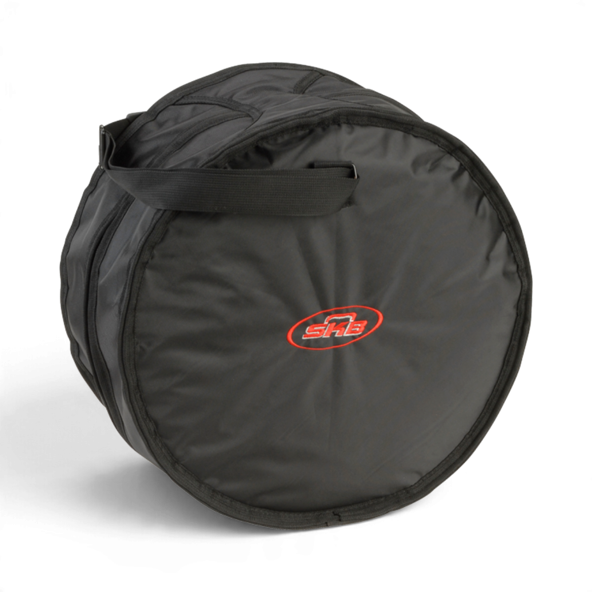 SKB Cases black ballistic nylon snare drum gig bag with ergonomic handle and red logo branding