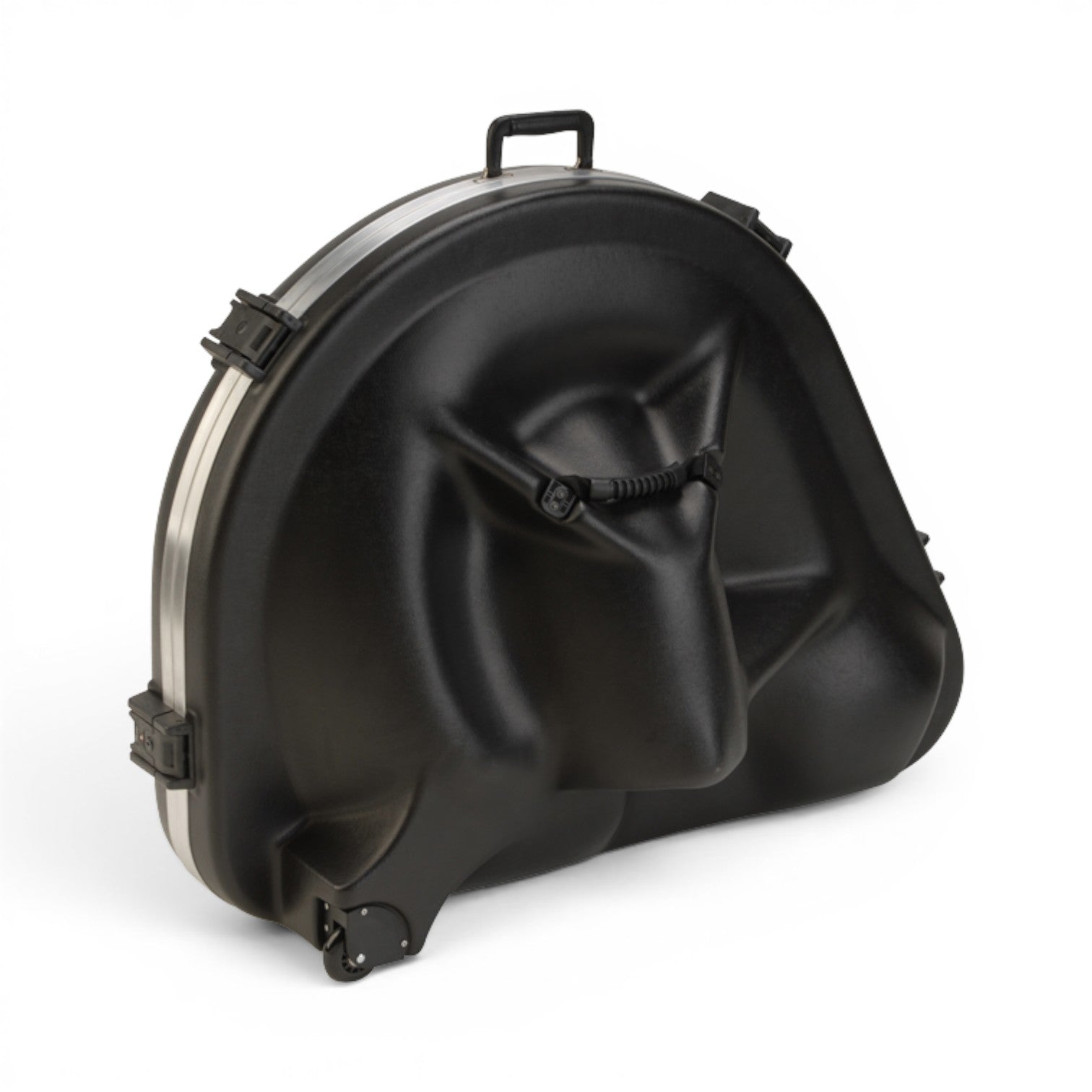 SKB Cases black hardshell sousaphone case with wheels and TSA locking latches for secure instrument transport