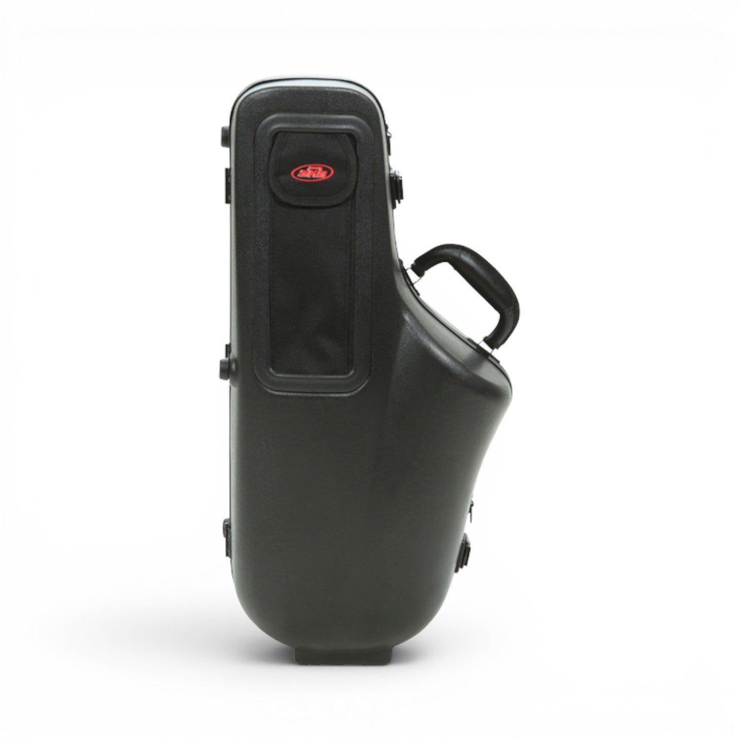 SKB Cases Contoured Pro Alto Sax case in black with ergonomic handle and exterior storage pouch